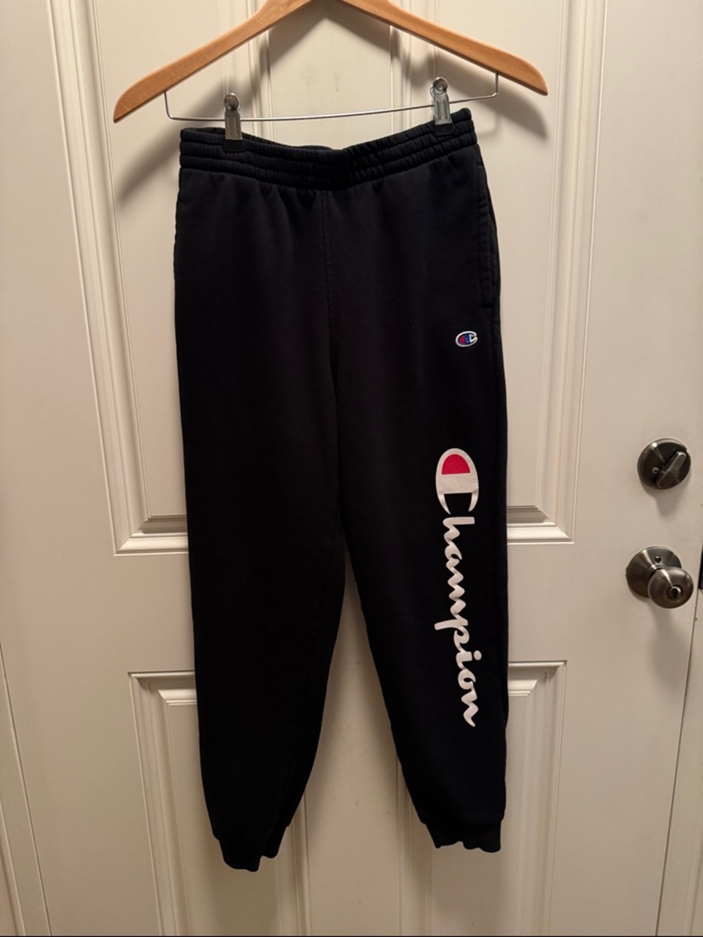 Champion Black Logo Joggers for Kids